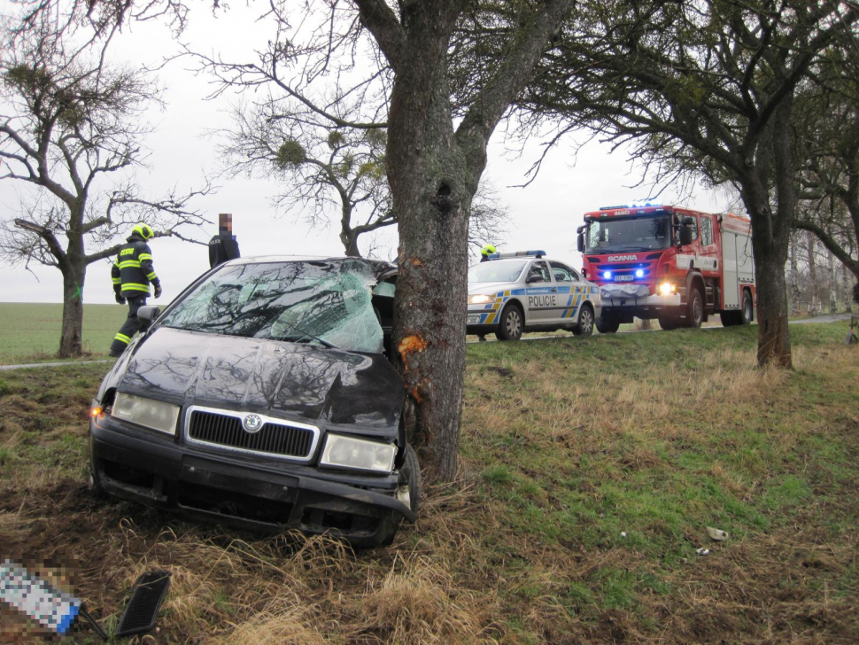 Krajští hasiči v sobotu řešili několik nehod